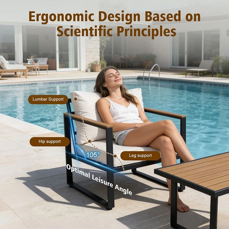 4 PC Patio Lounge Set price