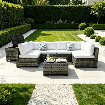 Set Cornel Rattan gyda Storio
